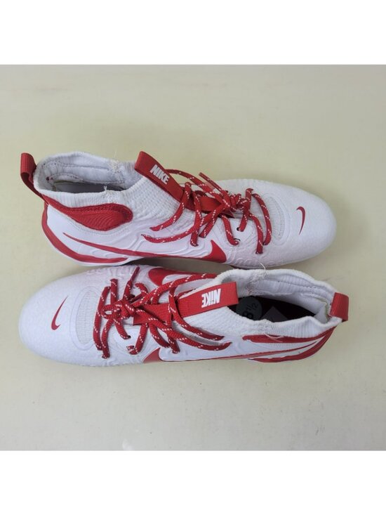 Nike Alpha Huarache NXT “White Red” Baseball Cleats Men\'s 8.5 DJ6517-108